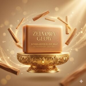 zelvora glow sandalwood elixir soap